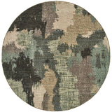 Oriental Weavers Evolution 8011B Contemporary/ Abstract Nylon, Polypropylene Indoor Area Rug Blue/ Brown 7'10" Round E8011B240RDST