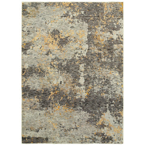 Oriental Weavers Evolution 8025B Contemporary/ Abstract Nylon, Polypropylene Indoor Area Rug Grey/ Gold 10' x 13'2" E8025B305400ST