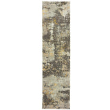 Oriental Weavers Evolution 8025B Contemporary/ Abstract Nylon, Polypropylene Indoor Area Rug Grey/ Gold 2'6" x 12' E8025B076365ST