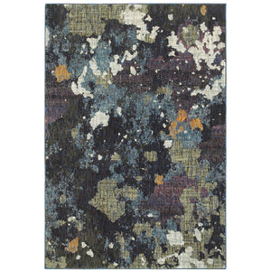 Oriental Weavers Evolution 8029A Contemporary/ Abstract Nylon, Polypropylene Indoor Area Rug Navy/ Green 10' x 13'2" E8029A305400ST