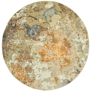 Oriental Weavers Evolution 8031B Contemporary/Mid-Century Modern Abstract Nylon, Polypropylene Indoor Area Rug Gold/ Beige 7'10" Round E8031B240RDST