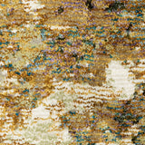 Oriental Weavers Evolution 8031B Contemporary/Mid-Century Modern Abstract Nylon, Polypropylene Indoor Area Rug Gold/ Beige 2'6" x 12' E8031B076365ST