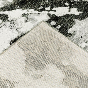 Oriental Weavers Evolution 8035B Contemporary/ Abstract Nylon, Polypropylene Indoor Area Rug Charcoal/ White 2'6" x 12' E8035B076365ST