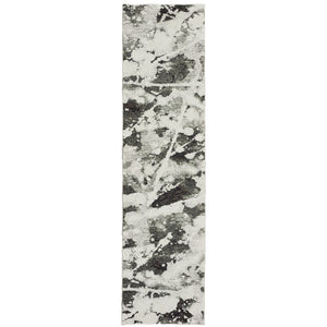 Oriental Weavers Evolution 8035B Contemporary/ Abstract Nylon, Polypropylene Indoor Area Rug Charcoal/ White 2'6" x 12' E8035B076365ST