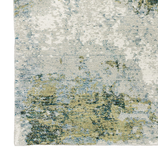 Oriental Weavers Evolution 8039E Contemporary/ Abstract Nylon, Polypropylene Indoor Area Rug Blue/ Green 2'6" x 12' E8039E076365ST