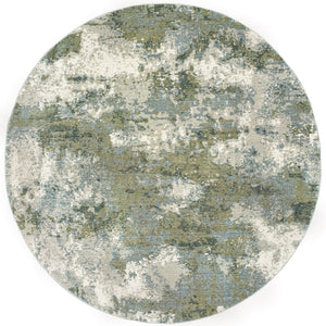 Oriental Weavers Evolution 8039E Contemporary/ Abstract Nylon, Polypropylene Indoor Area Rug Blue/ Green 7'10" Round E8039E240RDST