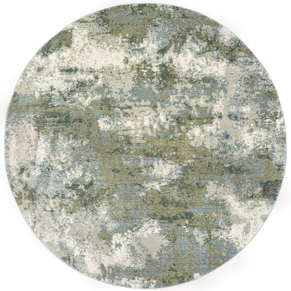Oriental Weavers Evolution 8039E Contemporary/ Abstract Nylon, Polypropylene Indoor Area Rug Blue/ Green 7'10" Round E8039E240RDST