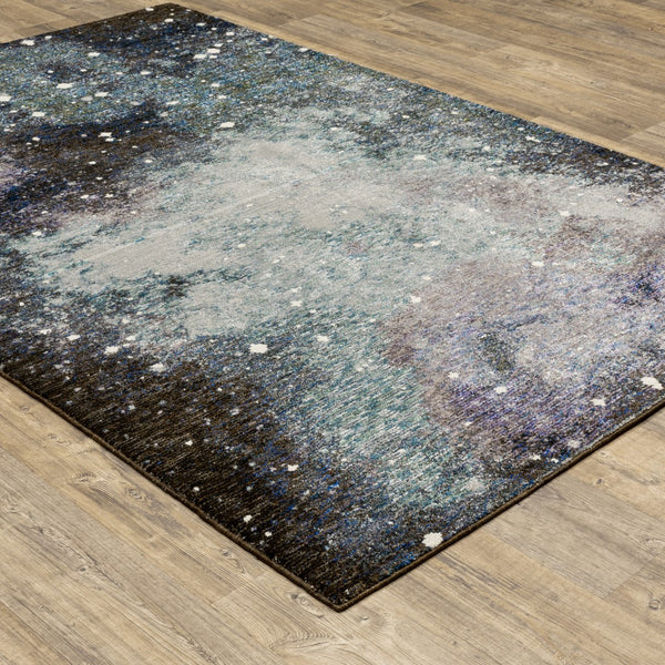 Oriental Weavers Evolution 0958A Industrial/Contemporary Abstract Nylon, Polypropylene Indoor Area Rug Midnight/ Purple 10' x 13'2" E0958A305400ST