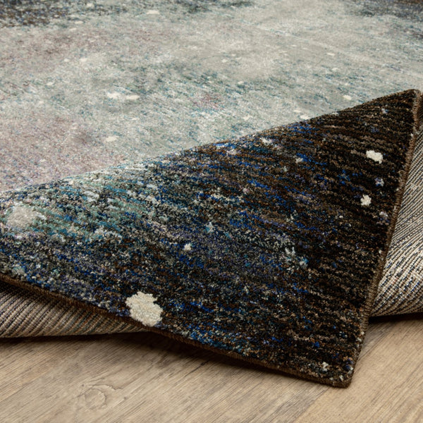 Oriental Weavers Evolution 0958A Industrial/Contemporary Abstract Nylon, Polypropylene Indoor Area Rug Midnight/ Purple 10' x 13'2" E0958A305400ST