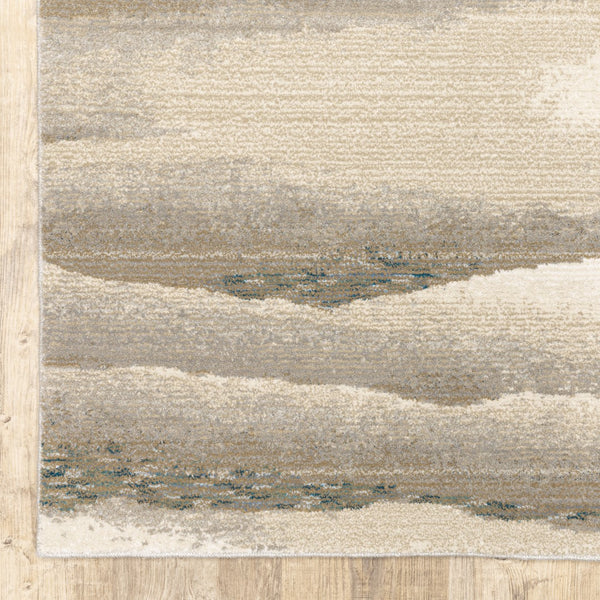 Oriental Weavers Evolution 0982C Industrial/Contemporary Abstract Nylon, Polypropylene Indoor Area Rug Beige/ Ivory 10' x 13'2" E0982C305400ST