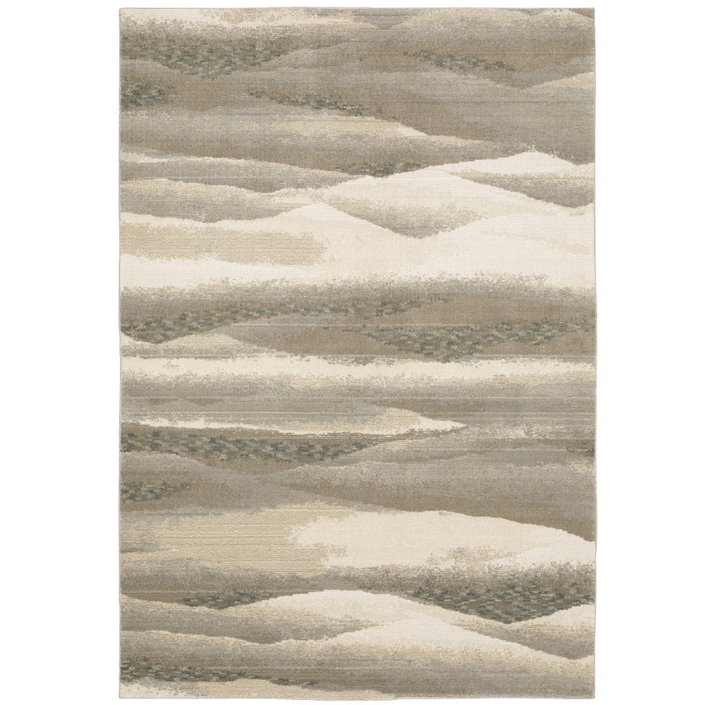 Oriental Weavers Evolution 0982C Industrial/Contemporary Abstract Nylon, Polypropylene Indoor Area Rug Beige/ Ivory 10' x 13'2" E0982C305400ST