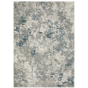 Oriental Weavers Evolution 0984D Industrial/Contemporary Abstract Nylon, Polypropylene Indoor Area Rug Grey/ Blue 10' x 13'2" E0984D305400ST