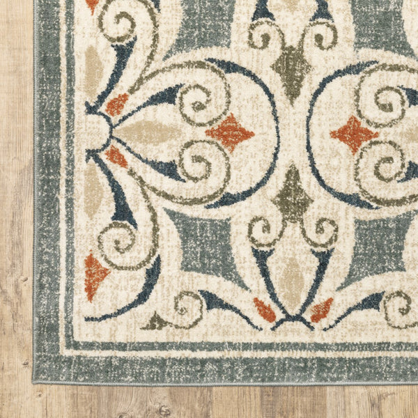 Oriental Weavers Fiona 001Y6 Bohemian/Global Floral Polyester Indoor Area Rug Grey/ Beige 7'10" x 10' F001Y6240305ST