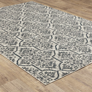 Oriental Weavers Fiona 4929A Bohemian/Global Floral Polyester Indoor Area Rug Ivory/ Blue 6'7" x 9'2" F4929A200280ST