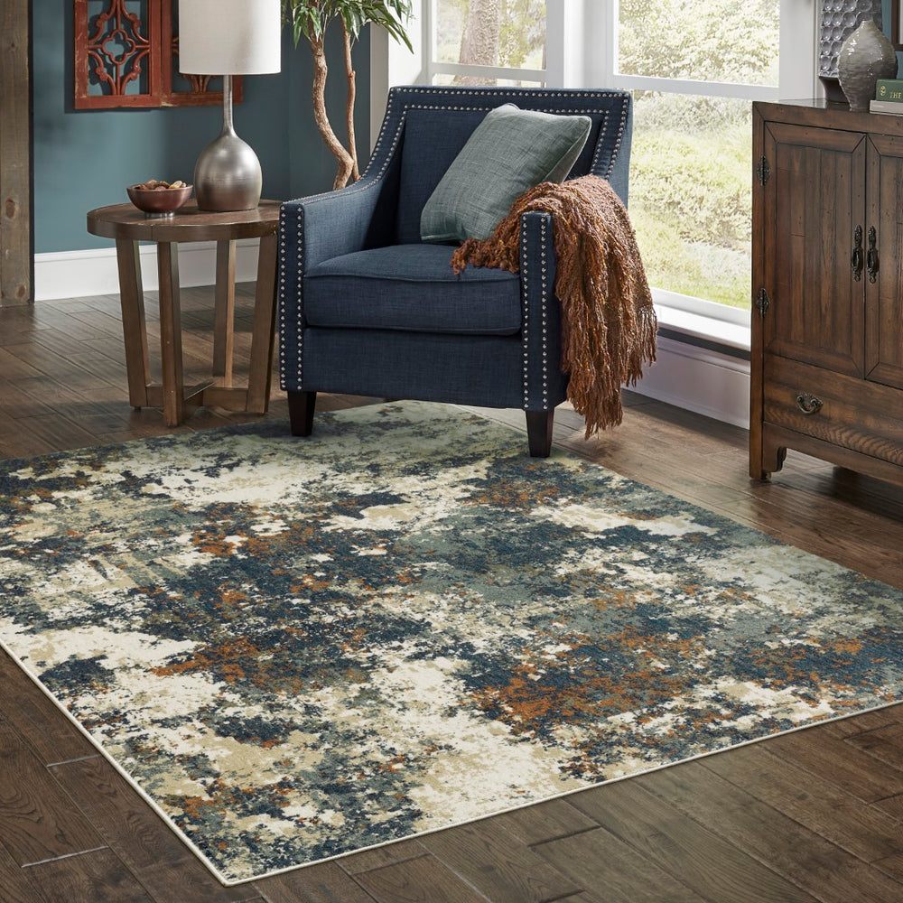 Oriental Weavers Fiona 532W6 Contemporary/ Abstract Polyester Indoor Area Rug Beige/ Multi 9'10" x 12'10" F532W6300390ST