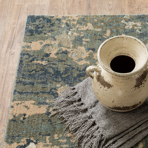 Oriental Weavers Fiona 533E6 Contemporary/ Abstract Polyester Indoor Area Rug Blue/ Beige 9'10" x 12'10" F533E6300390ST