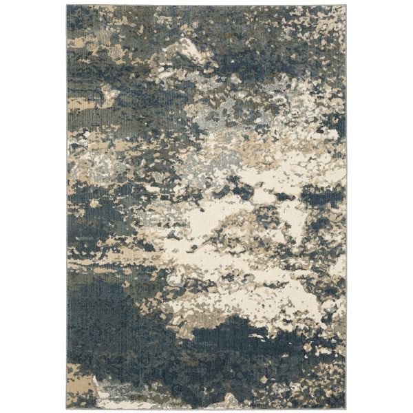 Oriental Weavers Fiona 533E6 Contemporary/ Abstract Polyester Indoor Area Rug Blue/ Beige 9'10" x 12'10" F533E6300390ST