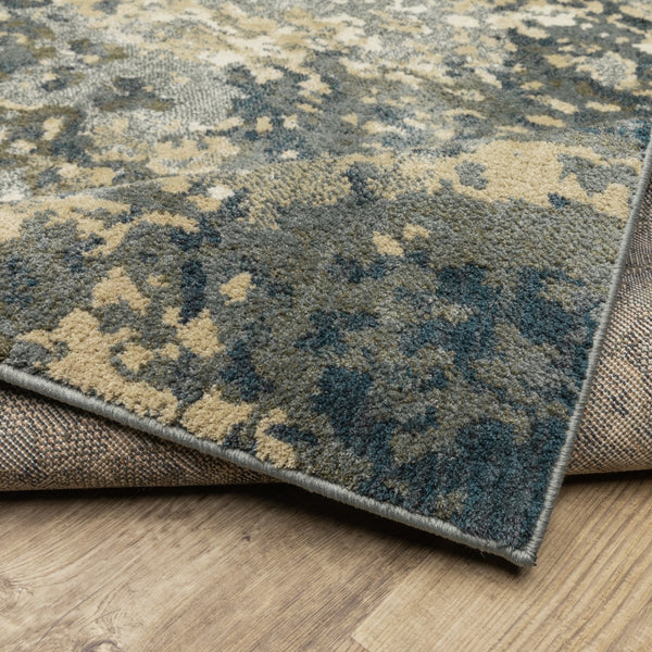 Oriental Weavers Fiona 533E6 Contemporary/ Abstract Polyester Indoor Area Rug Blue/ Beige 9'10" x 12'10" F533E6300390ST