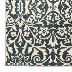 Oriental Weavers Fiona 5501B Casual/Bohemian Floral Polyester Indoor Area Rug Blue/ Ivory 9'10" x 12'10" F5501B300390ST