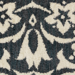 Oriental Weavers Fiona 5501B Casual/Bohemian Floral Polyester Indoor Area Rug Blue/ Ivory 9'10" x 12'10" F5501B300390ST
