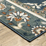 Oriental Weavers Fiona 5570X Traditional/Vintage Oriental Polyester Indoor Area Rug Blue/ Beige 9'10" x 12'10" F5570X300390ST