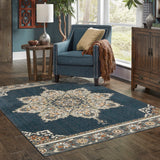 Oriental Weavers Fiona 5570X Traditional/Vintage Oriental Polyester Indoor Area Rug Blue/ Beige 9'10" x 12'10" F5570X300390ST