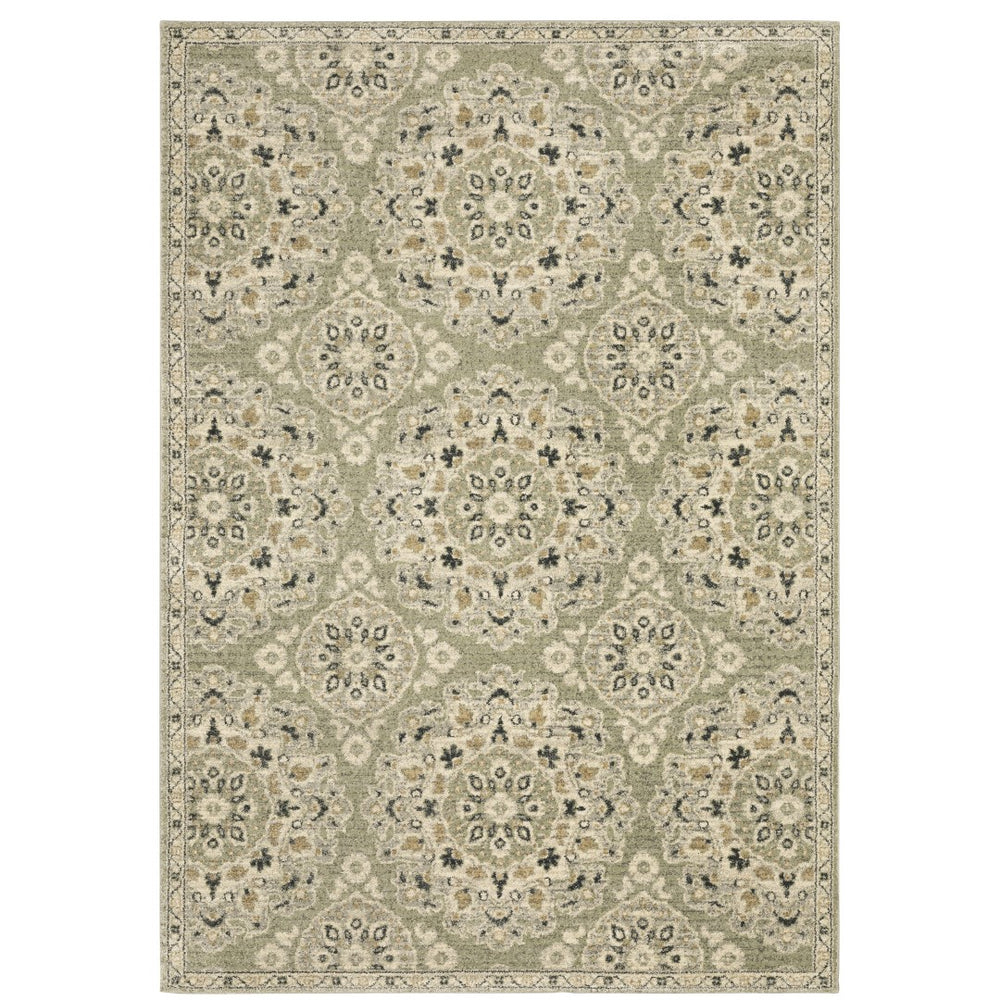 Oriental Weavers Florence 4334E Vintage/Bohemian Floral Polypropylene Indoor Area Rug Sage/ Ivory 7'10" x 10'10" F4334E240330ST