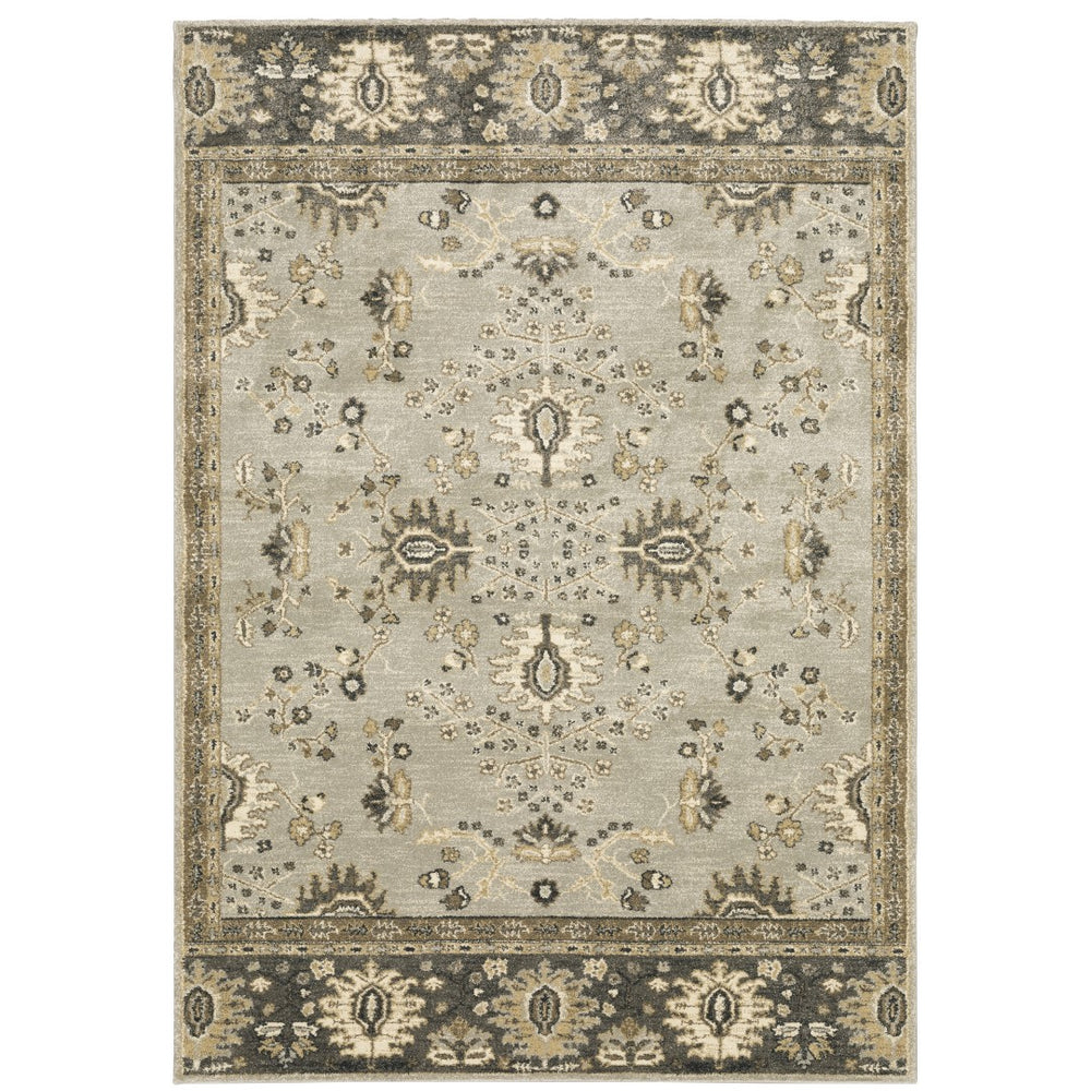 Oriental Weavers Florence 4928C Vintage/Bohemian Oriental Polypropylene Indoor Area Rug Stone/ Brown 9'10" x 12'10" F4928C300390ST
