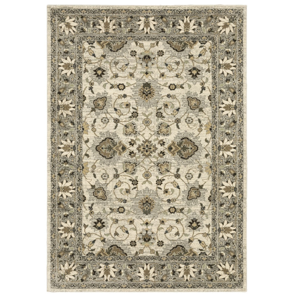Oriental Weavers Florence 5508I Traditional/Vintage Oriental Polypropylene Indoor Area Rug Beige/ Grey 9'10" x 12'10" F5508I300390ST