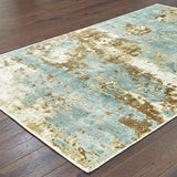 Oriental Weavers Formations 70001 Contemporary/ Abstract Viscose Indoor Area Rug Blue/ Brown 10' x 14' F70001305427ST