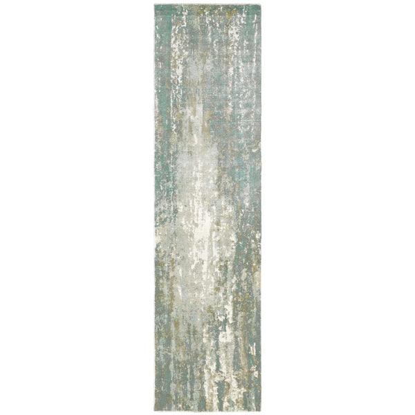 Oriental Weavers Formations 70002 Contemporary/ Abstract Viscose Indoor Area Rug Blue/ Grey 2'6" x 10' F70002076305ST