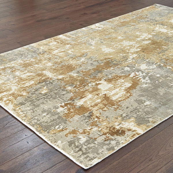 Oriental Weavers Formations 70003 Contemporary/ Abstract Viscose Indoor Area Rug Grey/ Brown 10' x 14' F70003305427ST