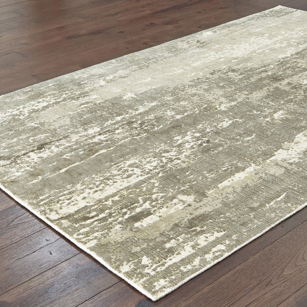 Oriental Weavers Formations 70006 Contemporary/ Abstract Viscose Indoor Area Rug Grey/ Ivory 10' x 14' F700006305427ST