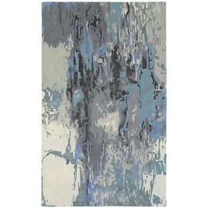 Oriental Weavers Galaxy 21906 Industrial/Contemporary Abstract Wool, Viscose Indoor Area Rug Blue/ Grey 8' x 10' G21906244305ST