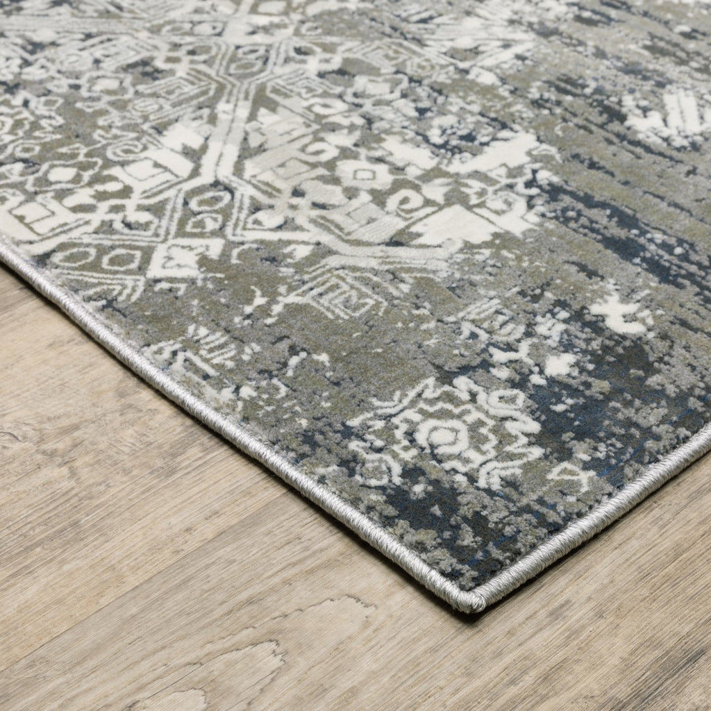 Oriental Weavers Gemini 002H2 Modern & Contemporary/Transitional Oriental Polyester Indoor Area Rug Ivory/ Grey 9'10" x 12'10" G002H2300390ST