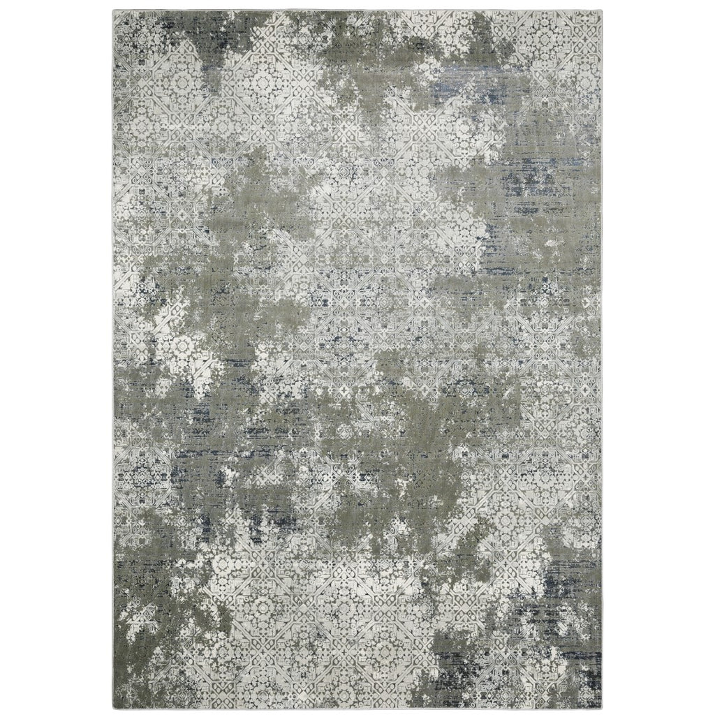 Oriental Weavers Gemini 002H2 Modern & Contemporary/Transitional Oriental Polyester Indoor Area Rug Ivory/ Grey 9'10" x 12'10" G002H2300390ST