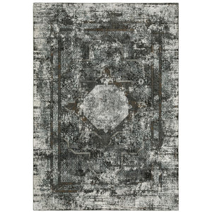 Oriental Weavers Gemini 090O2 Modern & Contemporary/Transitional Oriental Polyester Indoor Area Rug Charcoal/ Grey 9'10" x 12'10" G090O2300390ST
