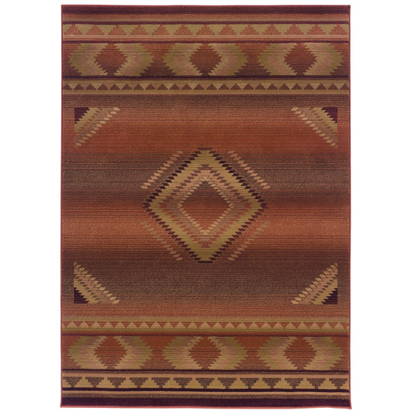 Oriental Weavers Generations 1506C Contemporary/ Southwest/Lodge Polypropylene Indoor Area Rug Red/ Beige 8' Square G1506C240SQST