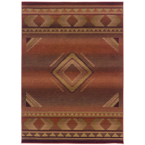 Oriental Weavers Generations 1506C Contemporary/ Southwest/Lodge Polypropylene Indoor Area Rug Red/ Beige 8' Square G1506C240SQST