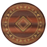 Oriental Weavers Generations 1506C Contemporary/ Southwest/Lodge Polypropylene Indoor Area Rug Red/ Beige 8' Round G1506C240240ST