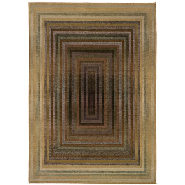 Oriental Weavers Generations 281J2 Contemporary/ Geometric Polypropylene Indoor Area Rug Beige/ Green 8' Square G281J2240240SQ