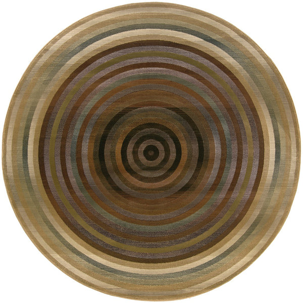 Oriental Weavers Generations 281J2 Contemporary/ Geometric Polypropylene Indoor Area Rug Beige/ Green 8' Round G281J2240240ST