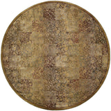 Oriental Weavers Generations 3435Y Transitional/ Floral Polypropylene Indoor Area Rug Green/ Gold 8' Round G3435Y240240ST