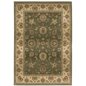 Oriental Weavers Genesis 034F1 Traditional/Persian Oriental Polypropylene Indoor Area Rug Green/ Beige 9'9" x 12'2" G034F1300380ST