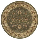 Oriental Weavers Genesis 034F1 Traditional/Persian Oriental Polypropylene Indoor Area Rug Green/ Beige 8' Round G034F1240240ST