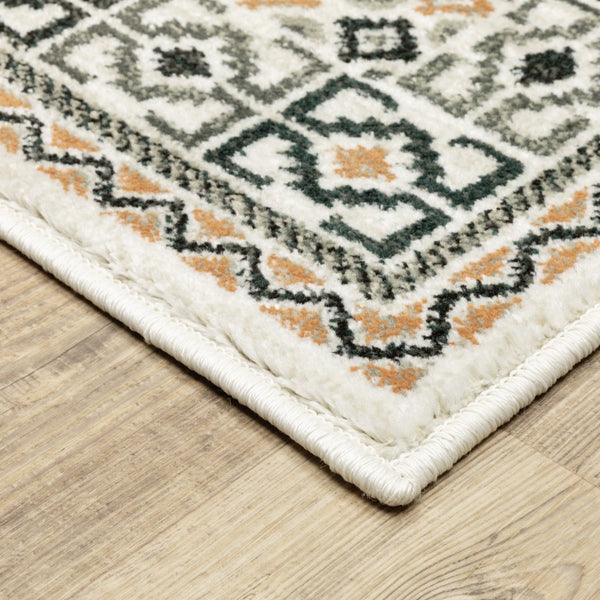 Oriental Weavers Georgia 640A0 Farmhouse/Cabin/Lodge Southwest/Lodge Polypropylene Indoor Area Rug Ivory/ Multi 9'10" x 12'10" G640A0300390ST