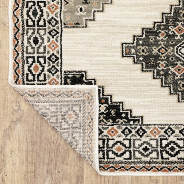 Oriental Weavers Georgia 640A0 Farmhouse/Cabin/Lodge Southwest/Lodge Polypropylene Indoor Area Rug Ivory/ Multi 9'10" x 12'10" G640A0300390ST
