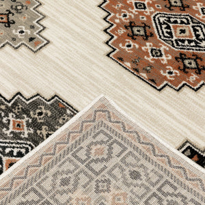 Oriental Weavers Georgia 640A0 Farmhouse/Cabin/Lodge Southwest/Lodge Polypropylene Indoor Area Rug Ivory/ Multi 9'10" x 12'10" G640A0300390ST