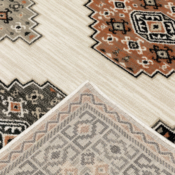 Oriental Weavers Georgia 640A0 Farmhouse/Cabin/Lodge Southwest/Lodge Polypropylene Indoor Area Rug Ivory/ Multi 9'10" x 12'10" G640A0300390ST