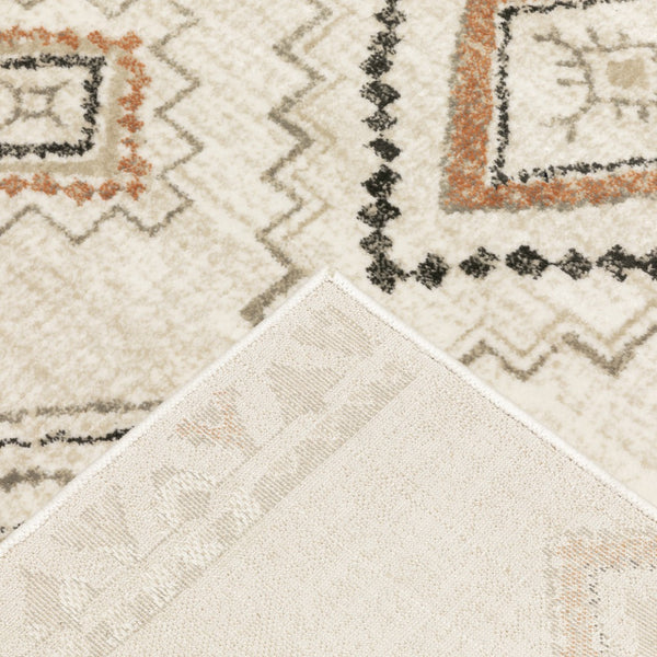 Oriental Weavers Georgia 660B0 Bohemian/Southwestern Southwest/Lodge Polypropylene Indoor Area Rug Ivory/ Orange 9'10" x 12'10" G660B0300390ST